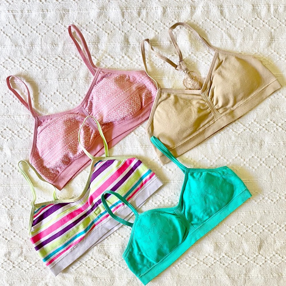 4 Girls Training Bras - Butterflies, Racerback